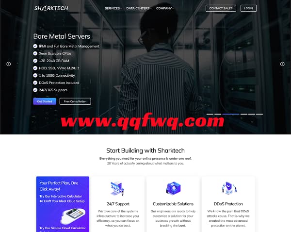 sharktech美国GPU服务器，3张RTX A4000或V100，10Gbps带宽，自带高防保护-全球服务器